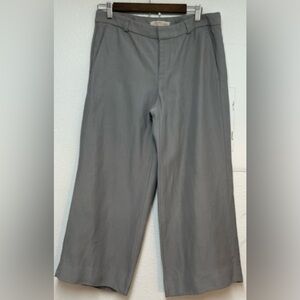 Banana Republic Heritage Collection Viscose Linen Wide-Leg Gray Pants Size 6